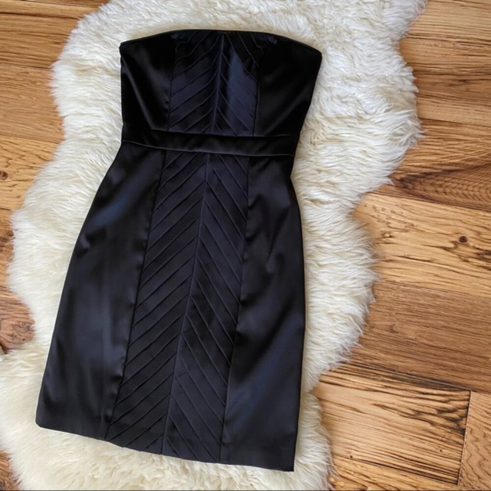 Max And Cleo Herringbone Fitted Strapless Dress S… - image 1